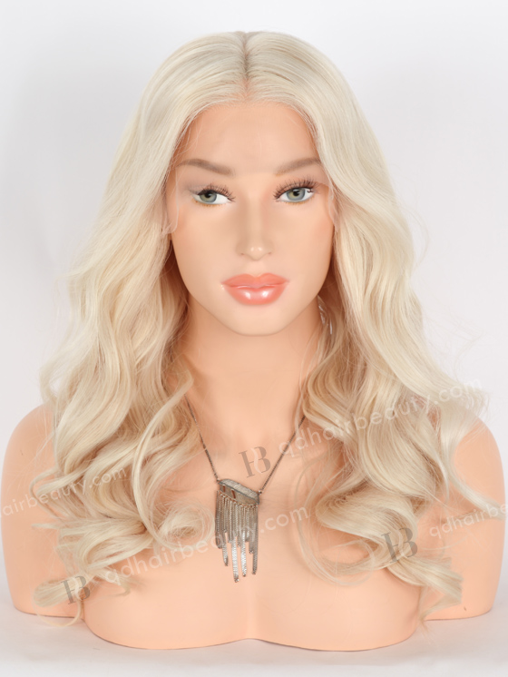 In Stock European Virgin Hair 20" Beach Wave White Color Lace Front Wig RLF-08031
